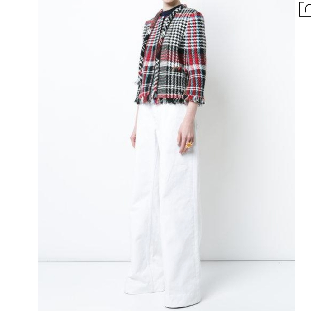 OSCAR DE LA RENTAWide-leg High-rise Denim Pants
